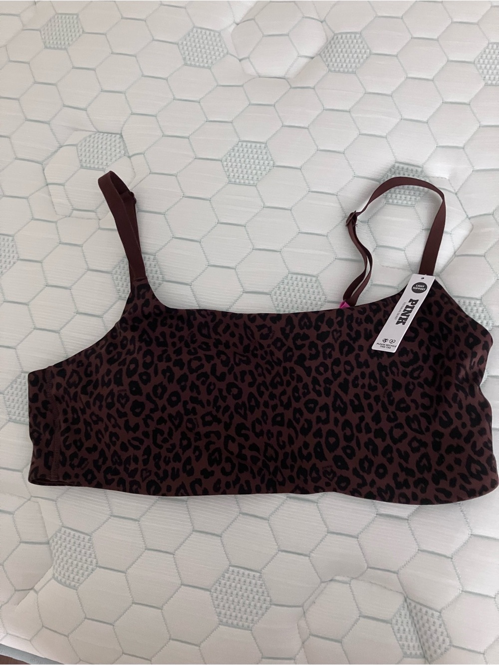 PINK Victoria's Secret Brown Leopard Print Bralette